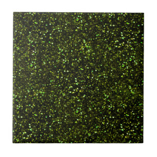 Carreau Parties scintillantes vert pomme foncées