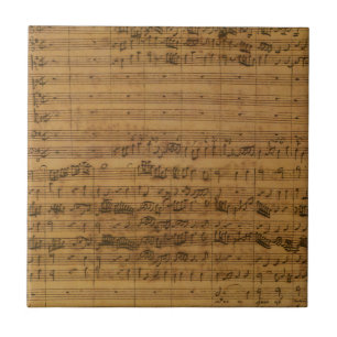 Carreau Partitions vintage de Johann Sebastian Bach