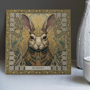 Carreau Parures Tribales de l'Esprit du Lapin Mystique