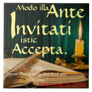 Carreau Pas de solliciteurs. (en latin)