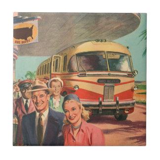 Carreau Passagers vintage en vacances à la gare routière