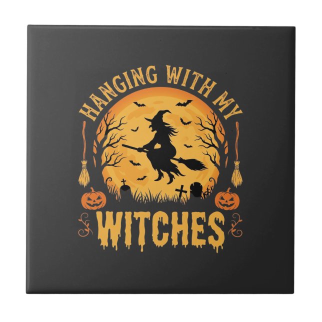 Carreau Passer l'Halloween avec mes sorcières (2) (Devant)