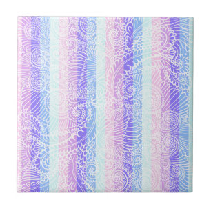 Carreau Pastel Candy Motif d'Imaginaire doux rayé