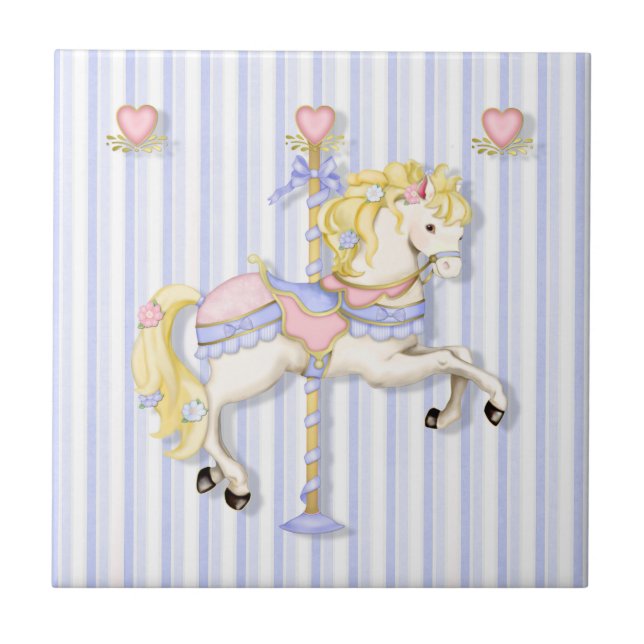 Carreau Pastel Carousel Pony (Devant)