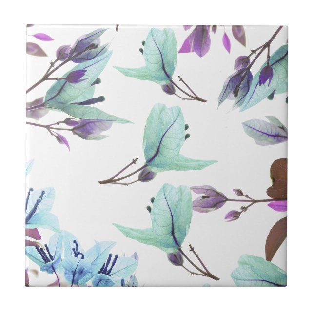 Carreau Pastel Colors Bougainvilliers Fleurs (Devant)
