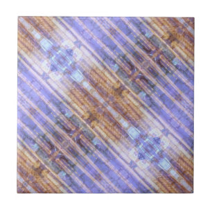 Carreau Pastel Purple Lavender Gold Abstrait Art Motif