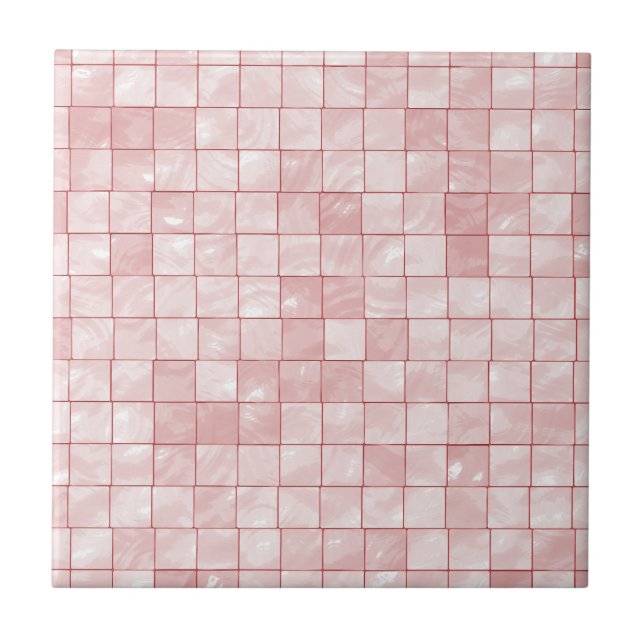 Carreau Pastel varié, motif rose Girly de tuile (Devant)