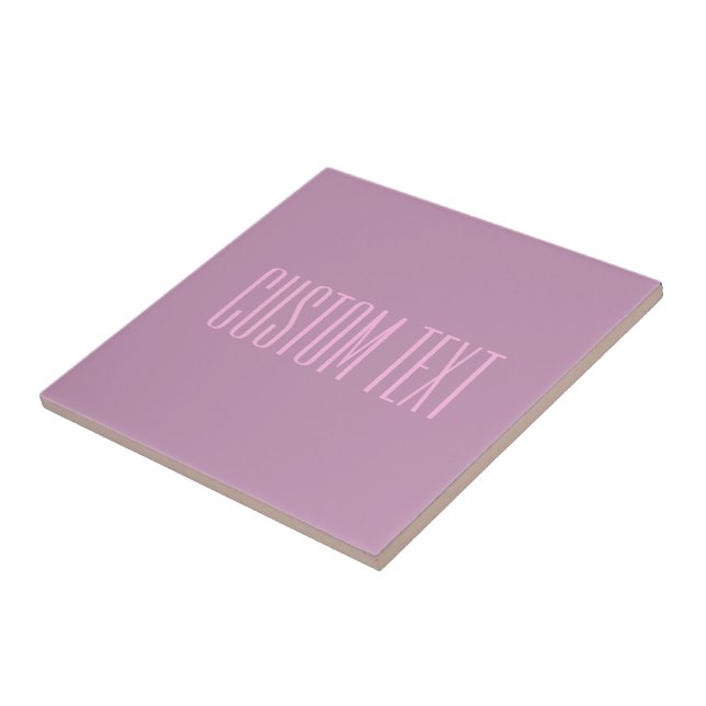 Carreau Pastel Violet & Rose Clair | Texte Moderne Éditabl (Côté)