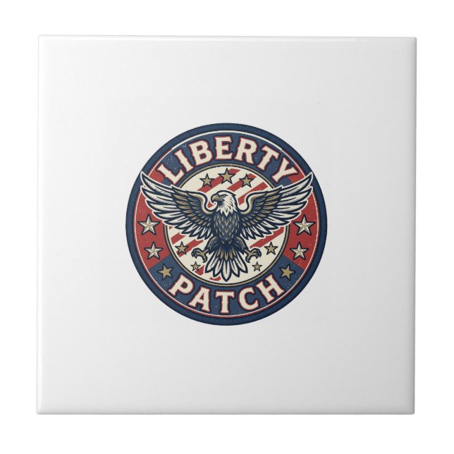 Carreau Patch de liberté Patriote Broderie (Devant)