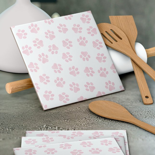 Carreau Pâtes de chien, Pâtes de chien, Bébé Pâtes roses (Créateur téléchargé)