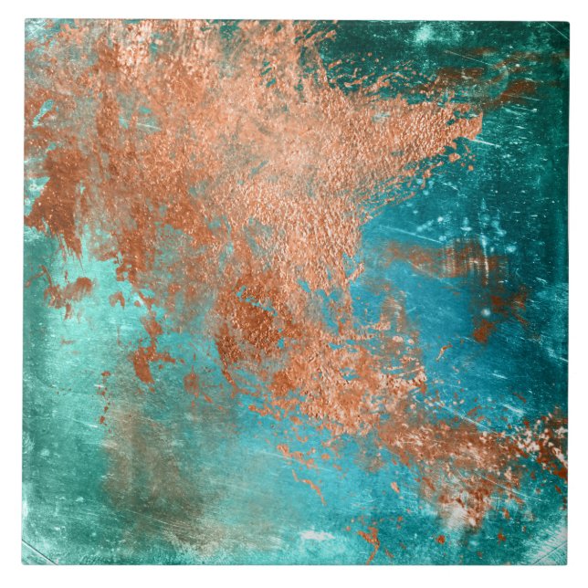 Carreau Patina en cuivre (Devant)