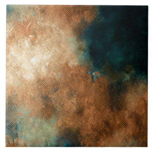 Carreau Patine Cuivre Turquoise Rouille