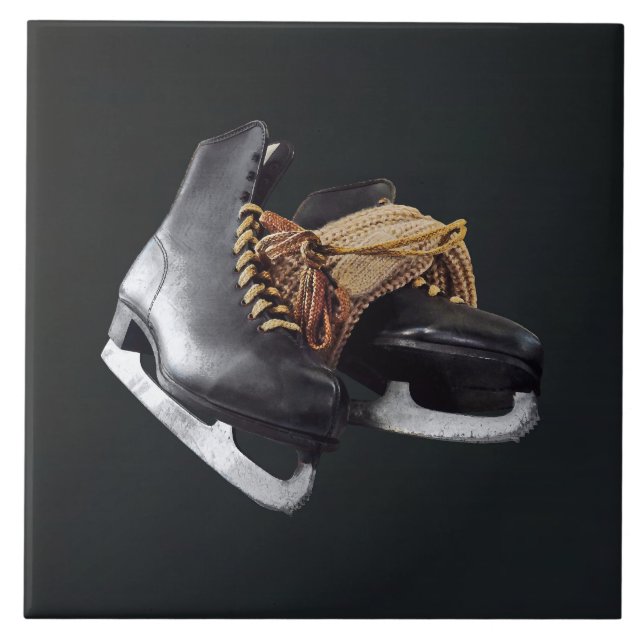 Carreau Patins à glace vintage (Devant)