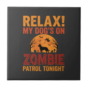 Carreau Patrouille de Chien Zombie Halloween