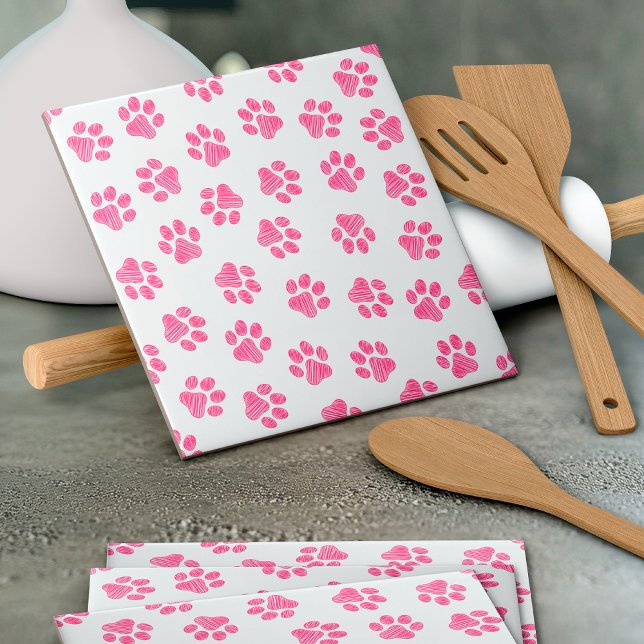 Carreau Patrouilles De Doodle, Paws De Chien, Paws Roses (Créateur téléchargé)