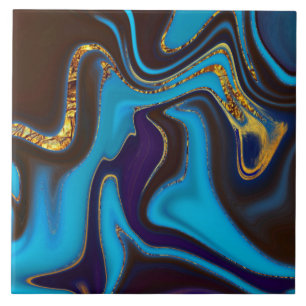 Carreau pattern abstract marbled