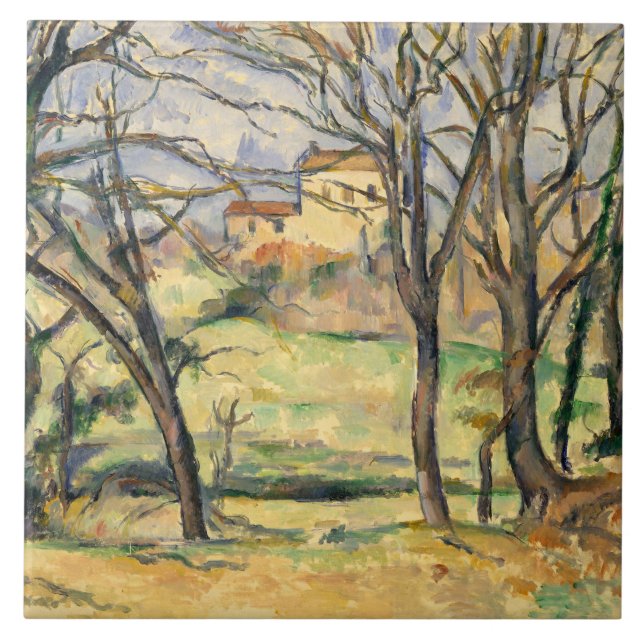 Carreau Paul Cezanne - Arbres et Maisons (Devant)
