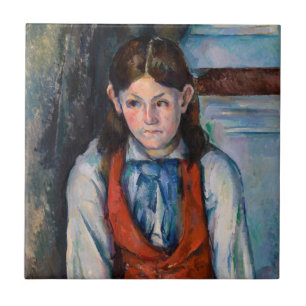 Carreau Paul Cezanne - Garçon au gilet rouge