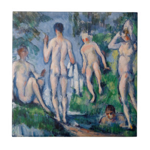 Carreau Paul Cezanne - Groupe de Baigneurs