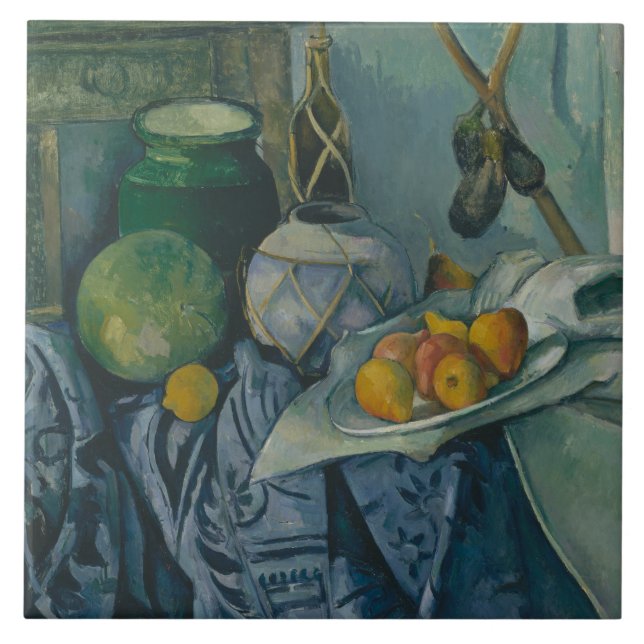 Carreau Paul Cezanne - La vie morte avec un pot de gingemb (Devant)
