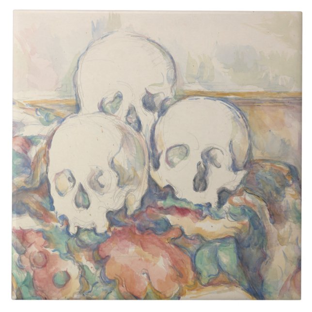 Carreau Paul Cezanne - Les Trois Crânes (Devant)