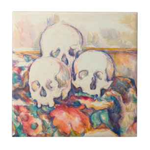 Carreau Paul Cezanne - Les Trois Crânes Aquarelle