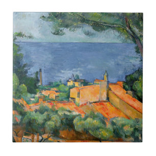 Carreau Paul Cezanne - L'Estaque aux toits rouges
