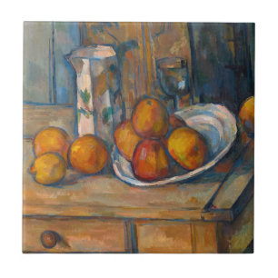 Carreau Paul Cezanne - Nature morte avec pot à lait et fru