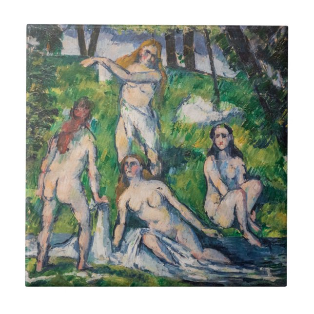 Carreau Paul Cezanne - Quatre baigneuses (Devant)