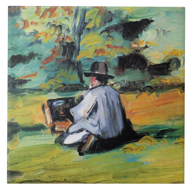 Carreau Paul Cezanne - Un peintre au travail,  (Devant)