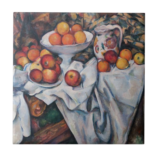 Carreau Paul Cezanne - Vie morte, Pommes et Oranges (Devant)