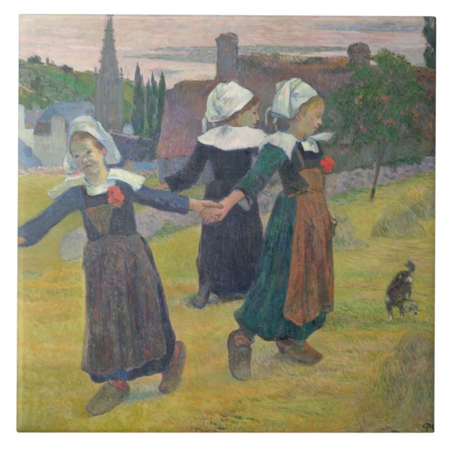Carreau Paul Gauguin| Breton Girls Dancing, Pont-Aven, 18  (Devant)