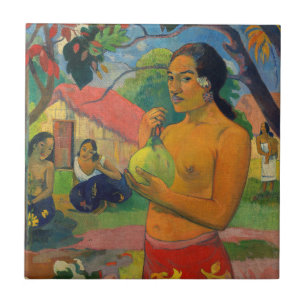Carreau Paul Gauguin - Femme tenant un fruit