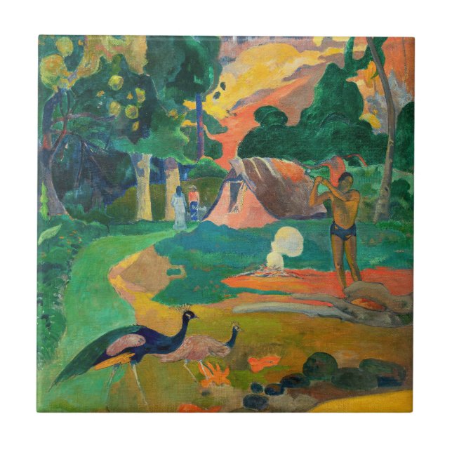 Carreau Paul Gauguin - Paysage avec Peacocks / Matamoe (Devant)
