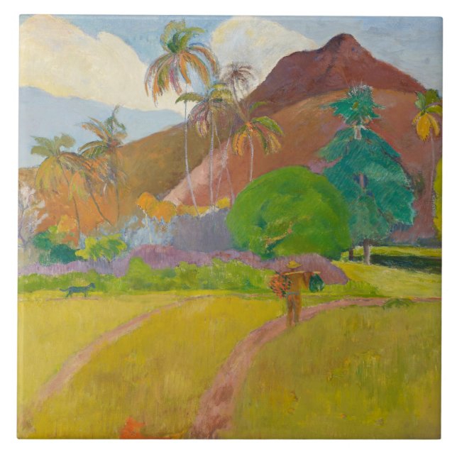 Carreau Paul Gauguin - Paysage tahitien (Devant)