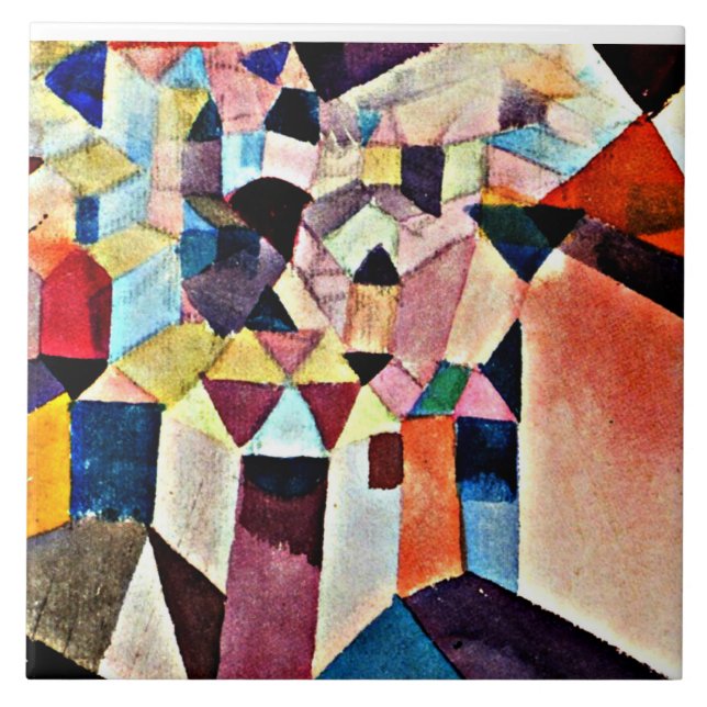 Carreau Paul Klee, Vue sur une ville, (Devant)