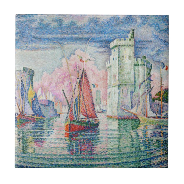 Carreau Paul Signac - Entrée du port de La Rochelle (Devant)