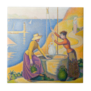 Carreau Paul Signac - Femmes dans le puits