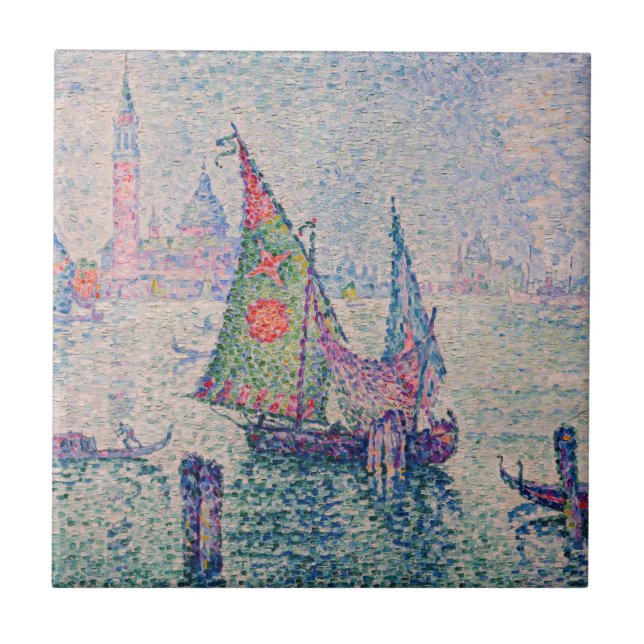 Carreau Paul Signac - La Voile verte (Devant)