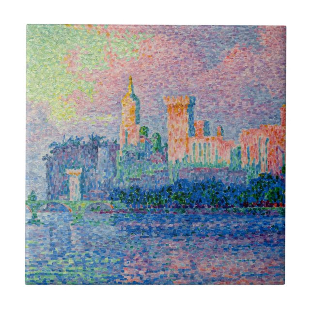 Carreau Paul Signac - Le Palais des Papes, Avignon (Devant)