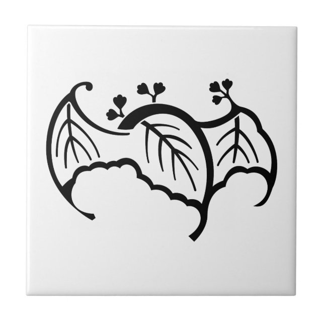 Carreau Paulownia en forme de chauve-souris (Devant)