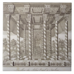 Carreau Pavillon à Royal Palace à Isphahan, de 'Voy