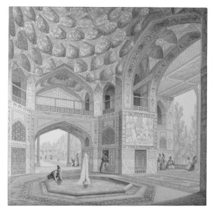 Carreau Pavillon des huit paradis, à Isphahan, de