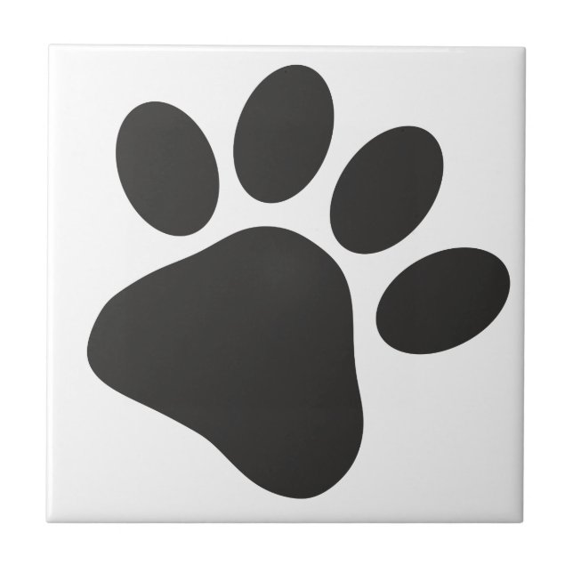 Carreau Paw Dog Amoureux des animaux Cute Simple Minimal (Devant)