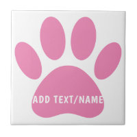 Pawprint de chien rose personnalisée