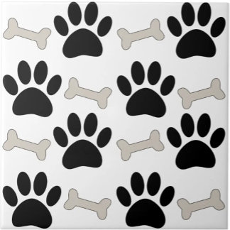 Carreau Paws And Bones Seamless Pattern Custom 