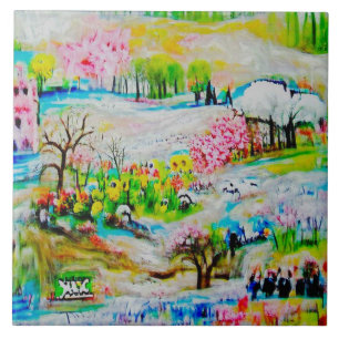 Carreau Paysage à l'aquarelle 2