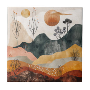 Carreau Paysage Abstrait de Boho (15)