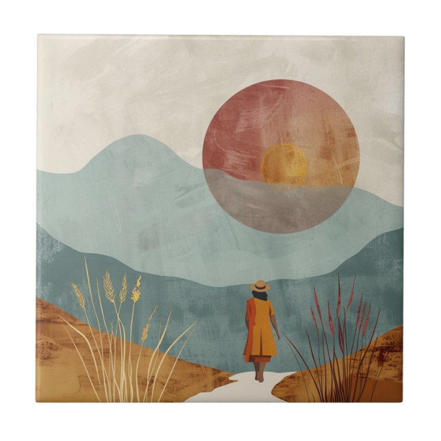 Carreau Paysage Abstrait de Boho (23) (Devant)