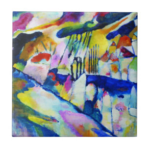 Carreau Paysage avec pluie de Wassily Kandinsky